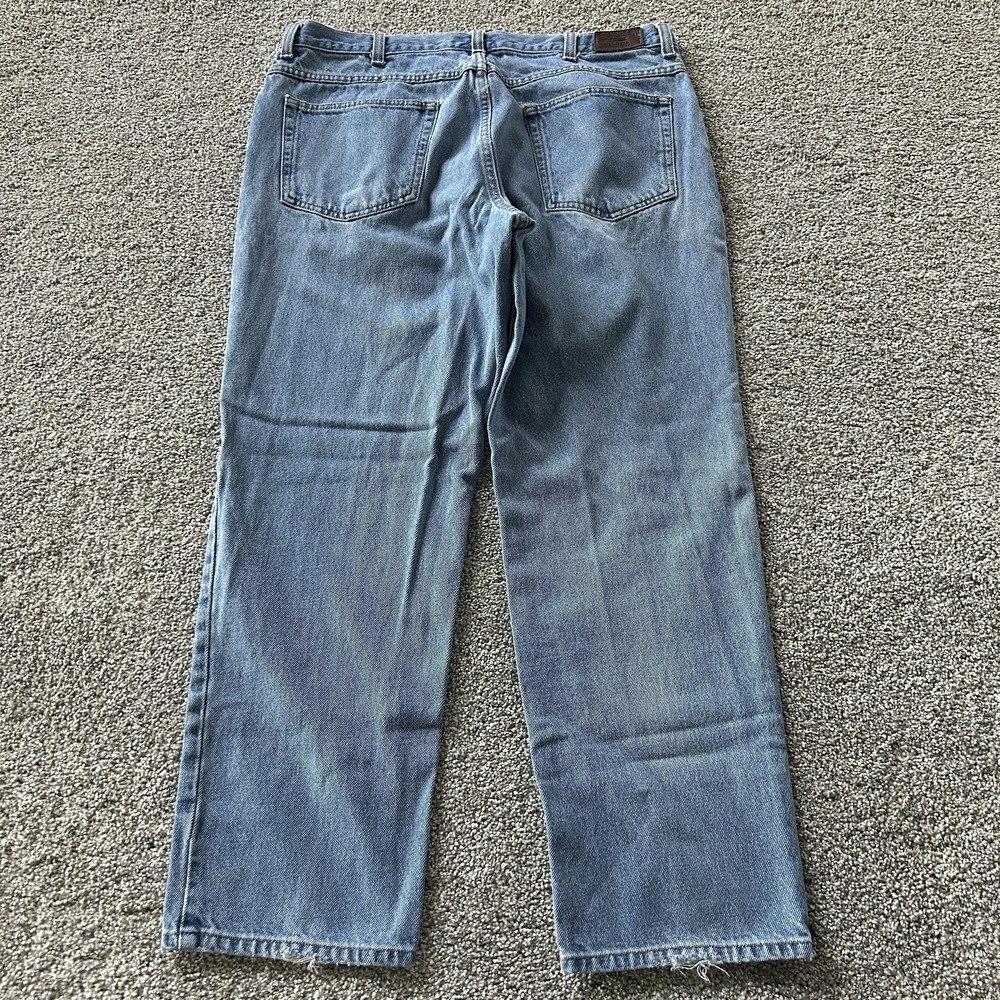 L.L. Bean Jeans Mens 38x29 Light Wash Blue Denim Classic Straight Casual Pants - Picture 3 of 10